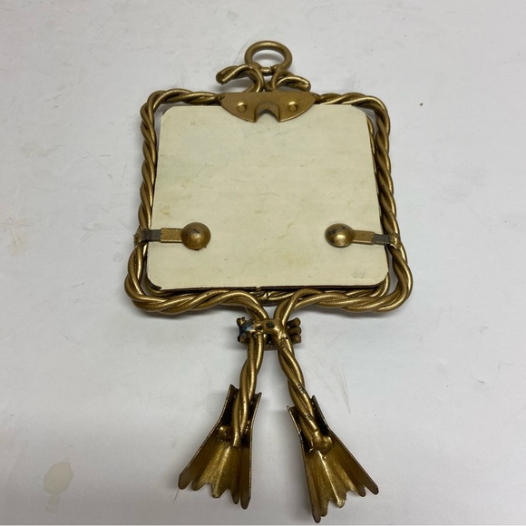 Vintage Twisted Rope beveled Mirror Metal Frame Home Decor - Picture 2 of 5